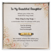 Engraved Ring with Message Card for Daughter - Mother's Day Gift
