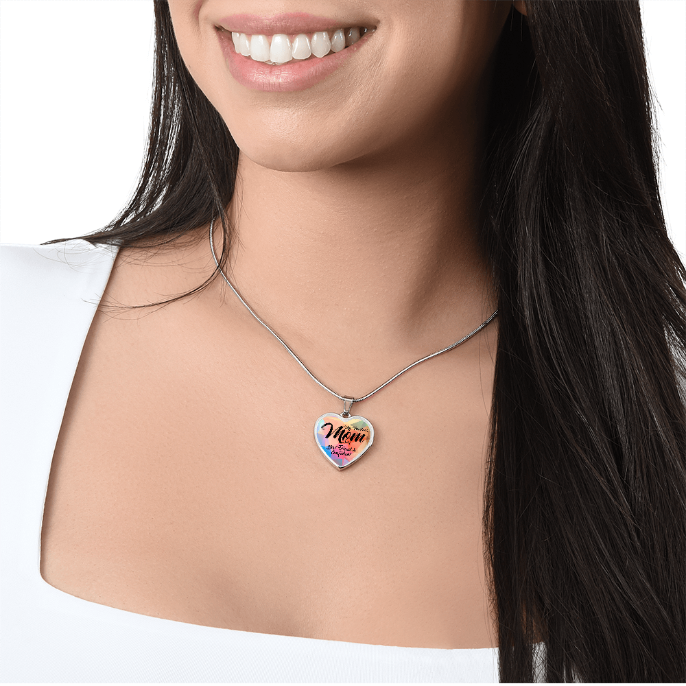 Luxury Graphic Heart Necklace for Mom - Mother's Day Gift - My Precious Mom My Best Friend & Confidant