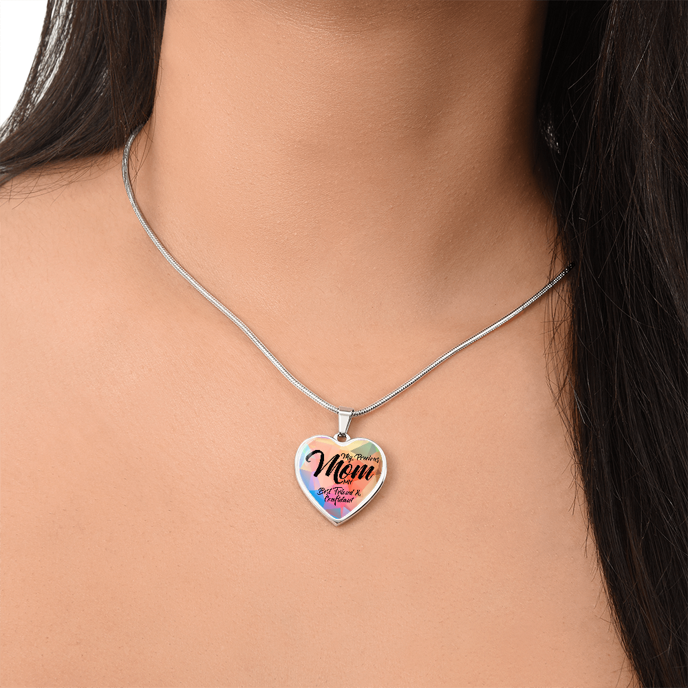 Luxury Graphic Heart Necklace for Mom - Mother's Day Gift - My Precious Mom My Best Friend & Confidant