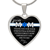Personalized Graphic Heart Necklace – Heroic EMT Mom Gift - TreasuredTale