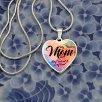 Luxury Graphic Heart Necklace for Mom - Mother's Day Gift - My Precious Mom My Best Friend & Confidant