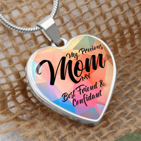 Luxury Graphic Heart Necklace for Mom - Mother's Day Gift - My Precious Mom My Best Friend & Confidant