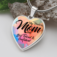 Luxury Graphic Heart Necklace for Mom - Mother's Day Gift - My Precious Mom My Best Friend & Confidant