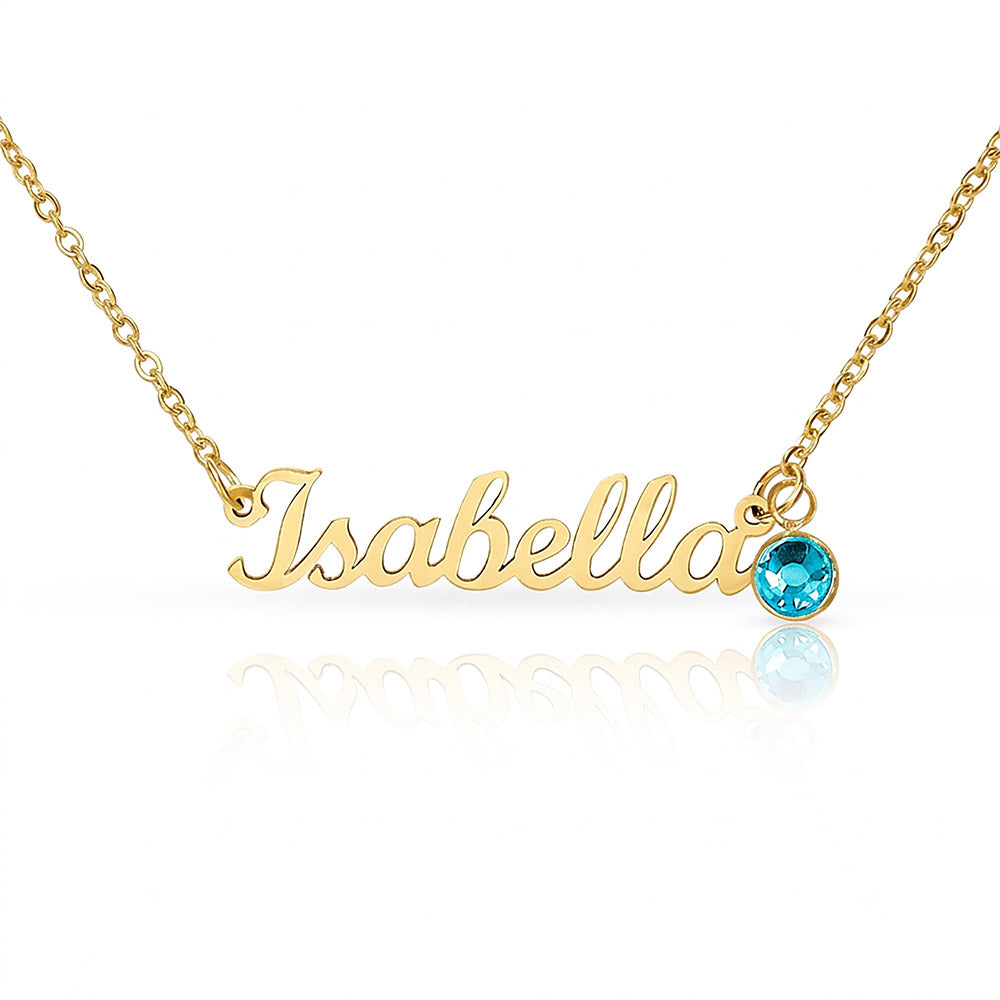 Custom Name Necklace with Birthstone - Mother's Day Gift for Her