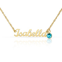 Custom Name Necklace with Birthstone - Mother's Day Gift for Her