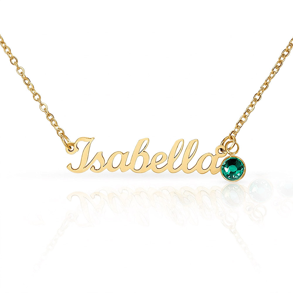 Custom Name Necklace with Birthstone - Mother's Day Gift for Her