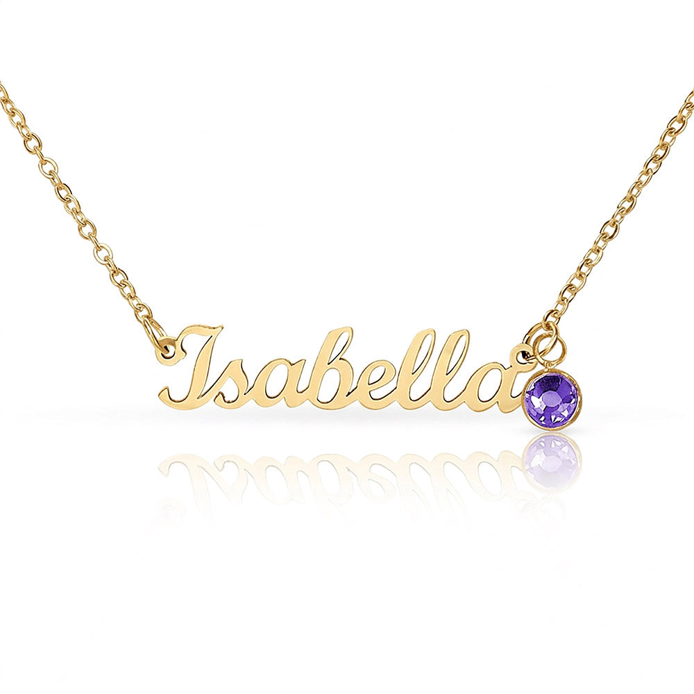 Custom Name Necklace with Birthstone - Mother's Day Gift for Her