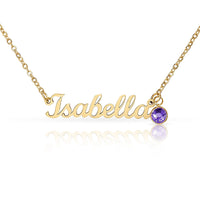 Custom Name Necklace with Birthstone - Mother's Day Gift for Her