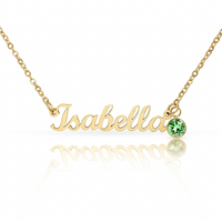 Custom Name Necklace with Birthstone - Mother's Day Gift for Her
