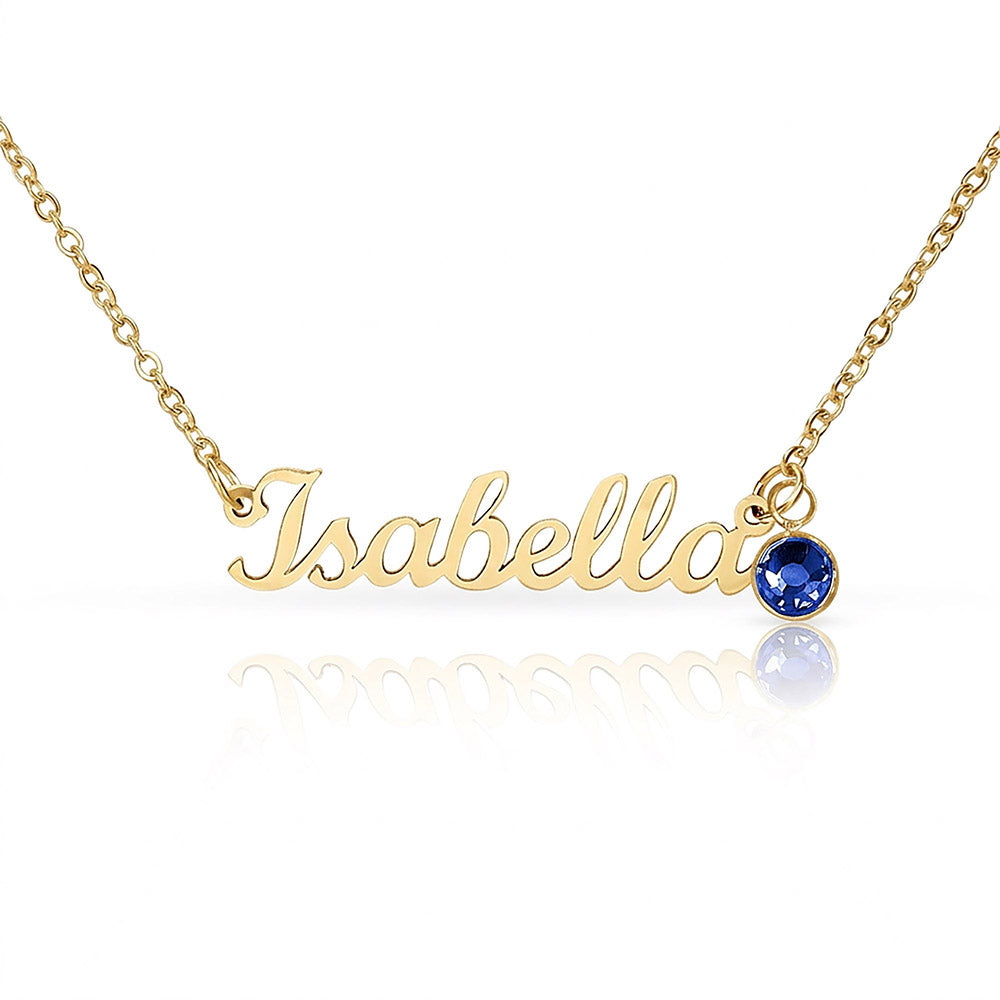 Custom Name Necklace with Birthstone - Mother's Day Gift for Her