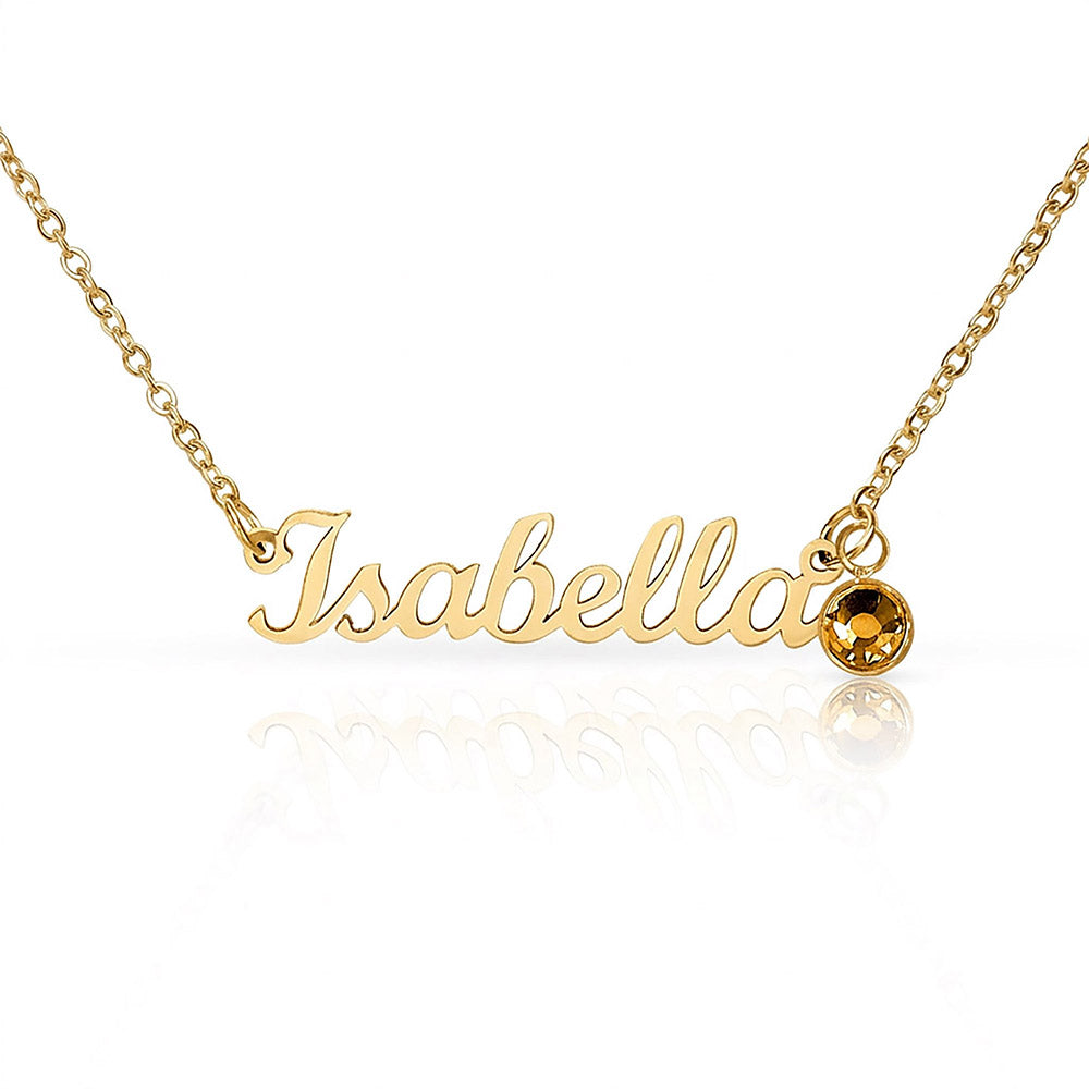 Custom Name Necklace with Birthstone - Mother's Day Gift for Her