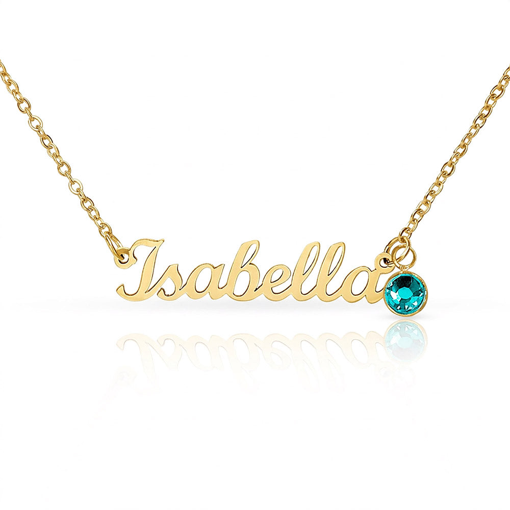 Custom Name Necklace with Birthstone - Mother's Day Gift for Her