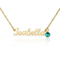 Custom Name Necklace with Birthstone - Mother's Day Gift for Her