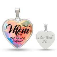 Luxury Graphic Heart Necklace for Mom - Mother's Day Gift - My Precious Mom My Best Friend & Confidant