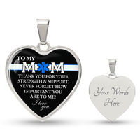 Personalized Graphic Heart Necklace – Heroic EMT Mom Gift - TreasuredTale