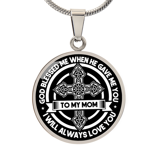 Personalized Graphic Circle Necklace – Hero Gift for Loving Mom