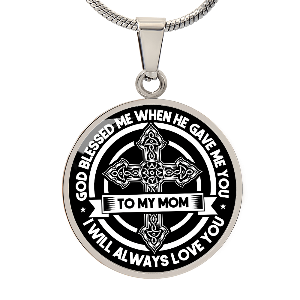 Personalized Graphic Circle Necklace – Hero Gift for Loving Mom - TreasuredTale