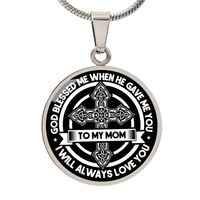 Personalized Graphic Circle Necklace – Hero Gift for Loving Mom - TreasuredTale
