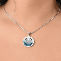 Personalized Graphic Circle Necklace – Proud Police Mom Gift from Son - TreasuredTale