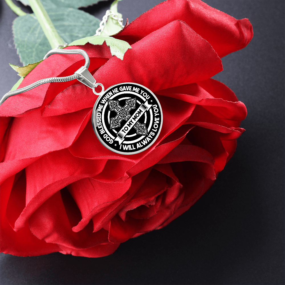 Personalized Graphic Circle Necklace – Hero Gift for Loving Mom - TreasuredTale