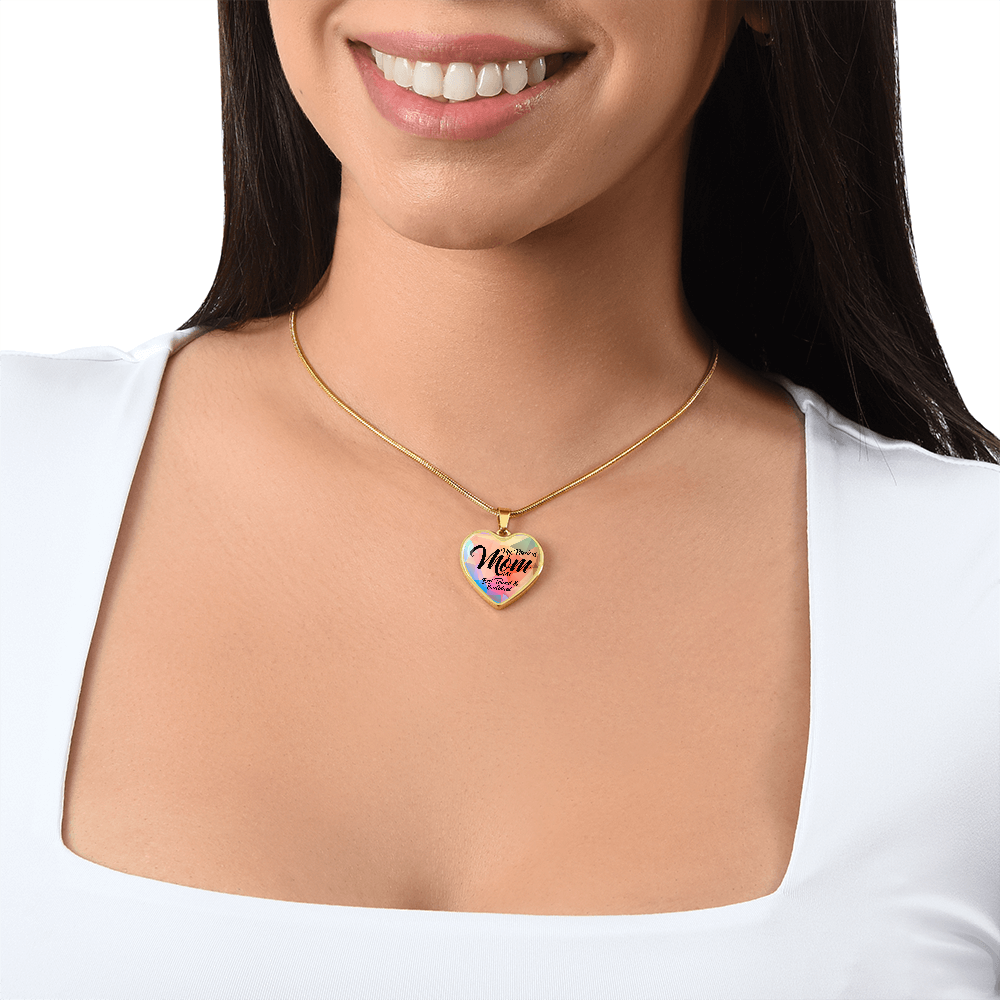 Luxury Graphic Heart Necklace for Mom - Mother's Day Gift - My Precious Mom My Best Friend & Confidant