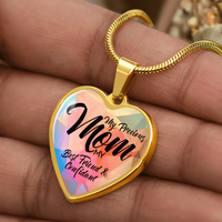 Luxury Graphic Heart Necklace for Mom - Mother's Day Gift - My Precious Mom My Best Friend & Confidant