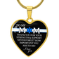 Personalized Graphic Heart Necklace – Heroic EMT Mom Gift - TreasuredTale