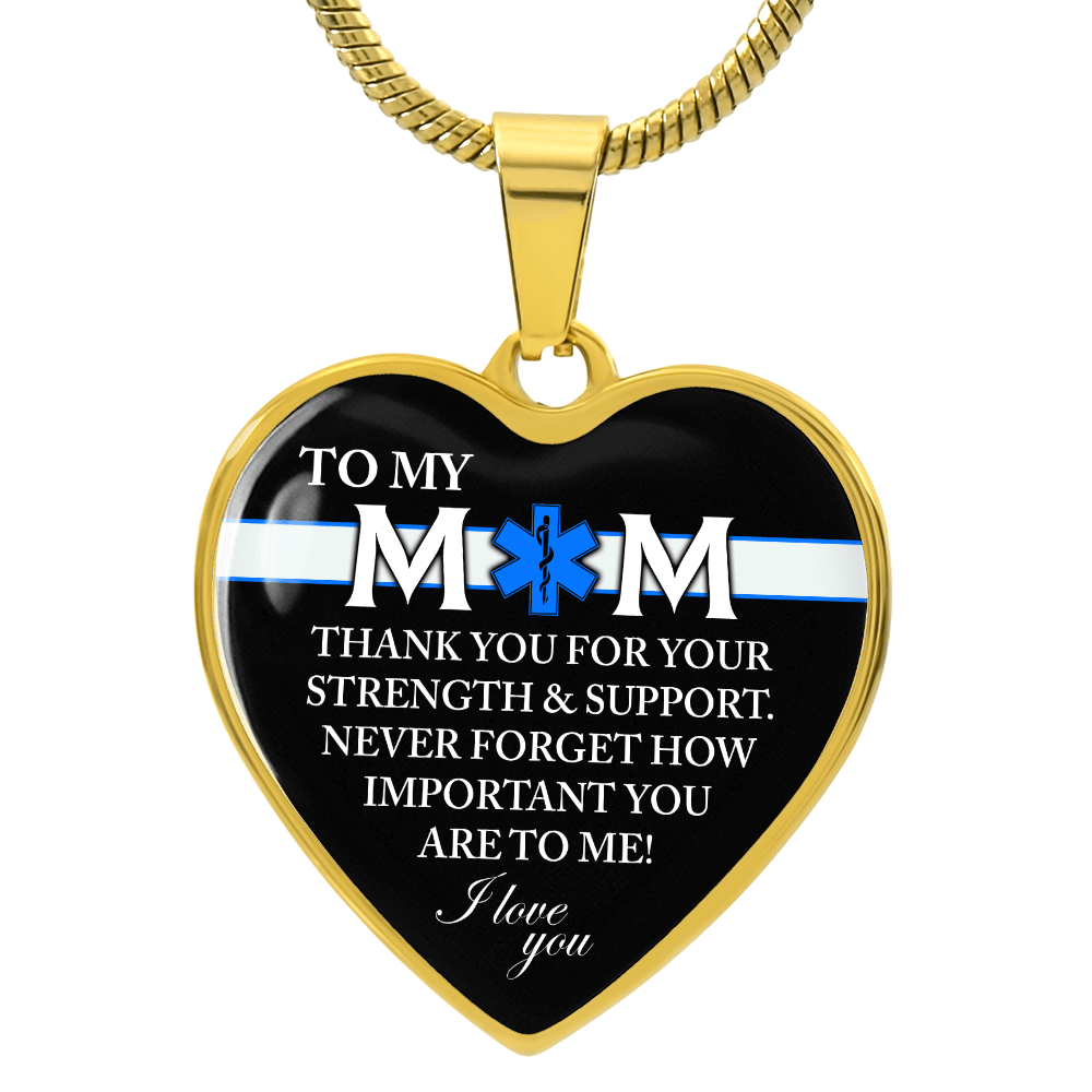 Personalized Graphic Heart Necklace – Heroic EMT Mom Gift - TreasuredTale