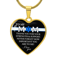 Personalized Graphic Heart Necklace – Heroic EMT Mom Gift - TreasuredTale