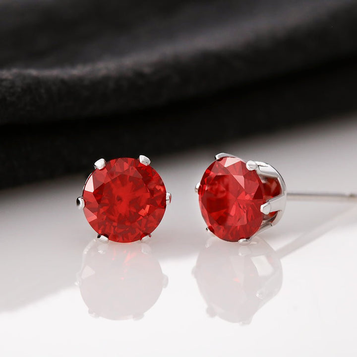 Red Cubic Zirconia Earrings - TreasuredTale