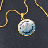 Personalized Graphic Circle Necklace – Proud Police Mom Gift from Son - TreasuredTale