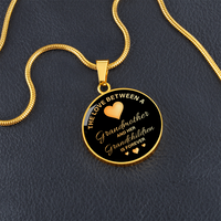 Luxury Graphic Circle Necklace for Grandmother - Mother's Day Gift - The Love Between a Grandmother and her Grandchildren is Forever
