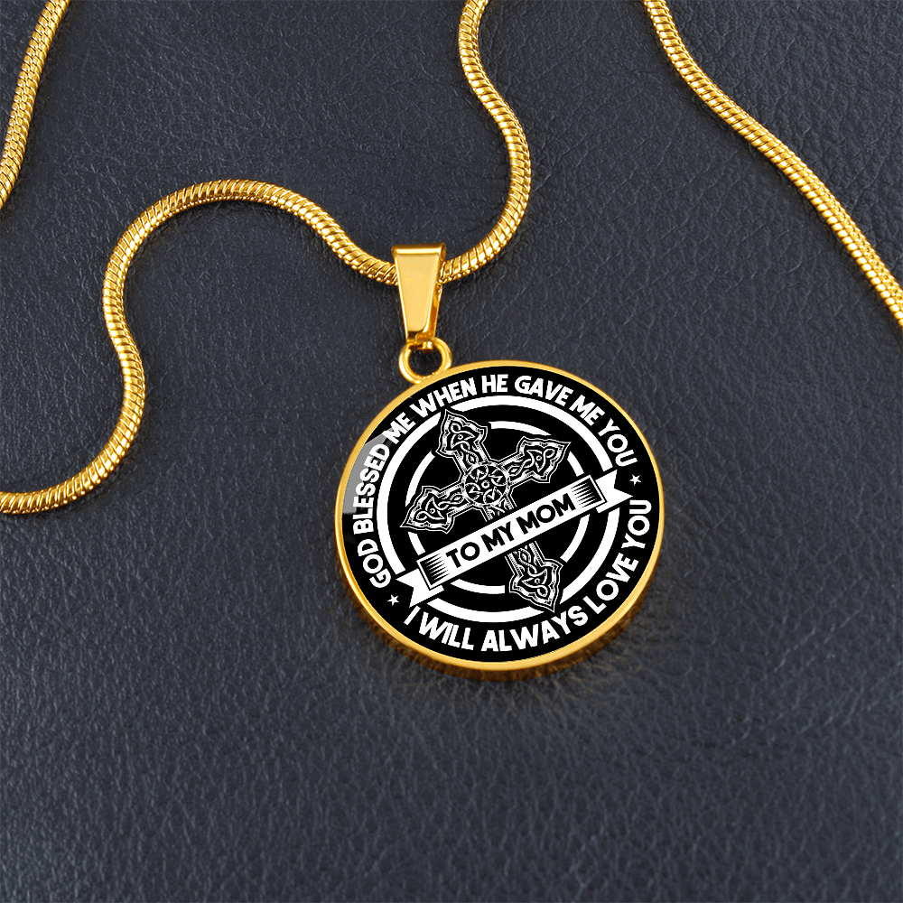 Personalized Graphic Circle Necklace – Hero Gift for Loving Mom - TreasuredTale