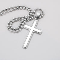 Personalized Cross Necklace with Ball Chain for Daughter - Mother's Day Gift