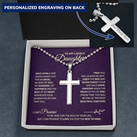 Personalized Cross Necklace with Ball Chain for Daughter - Mother's Day Gift
