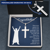 Artisan Cross Necklace with Ball Chain - Graduation, Religion, This Is My Prayer
