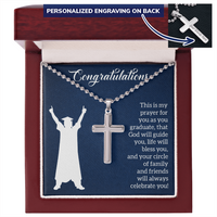 Artisan Cross Necklace with Ball Chain - Graduation, Religion, This Is My Prayer