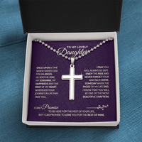 Cross Necklace with Ball Chain for Daughter - Mother's Day Gift