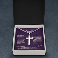 Cross Necklace with Ball Chain for Daughter - Mother's Day Gift