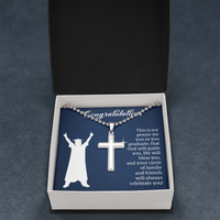 Artisan Cross Necklace with Ball Chain - Graduation, Religion, This Is My Prayer