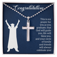 Artisan Cross Necklace with Ball Chain - Graduation, Religion, This Is My Prayer