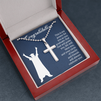 Artisan Cross Necklace with Ball Chain - Graduation, Religion, This Is My Prayer