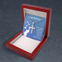 Artisan Cross Necklace with Ball Chain - Graduation, Congratulations