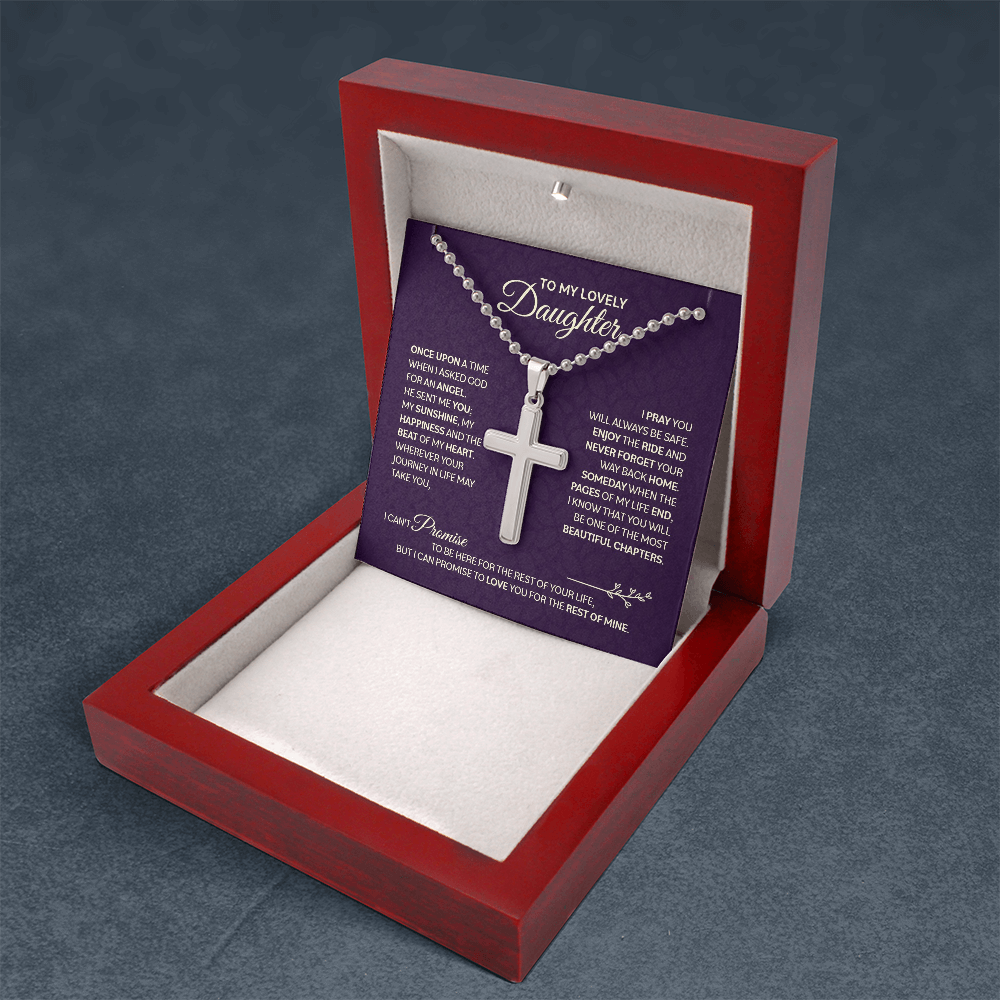 Cross Necklace with Ball Chain for Daughter - Mother's Day Gift