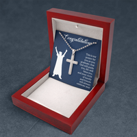 Artisan Cross Necklace with Ball Chain - Graduation, Religion, This Is My Prayer