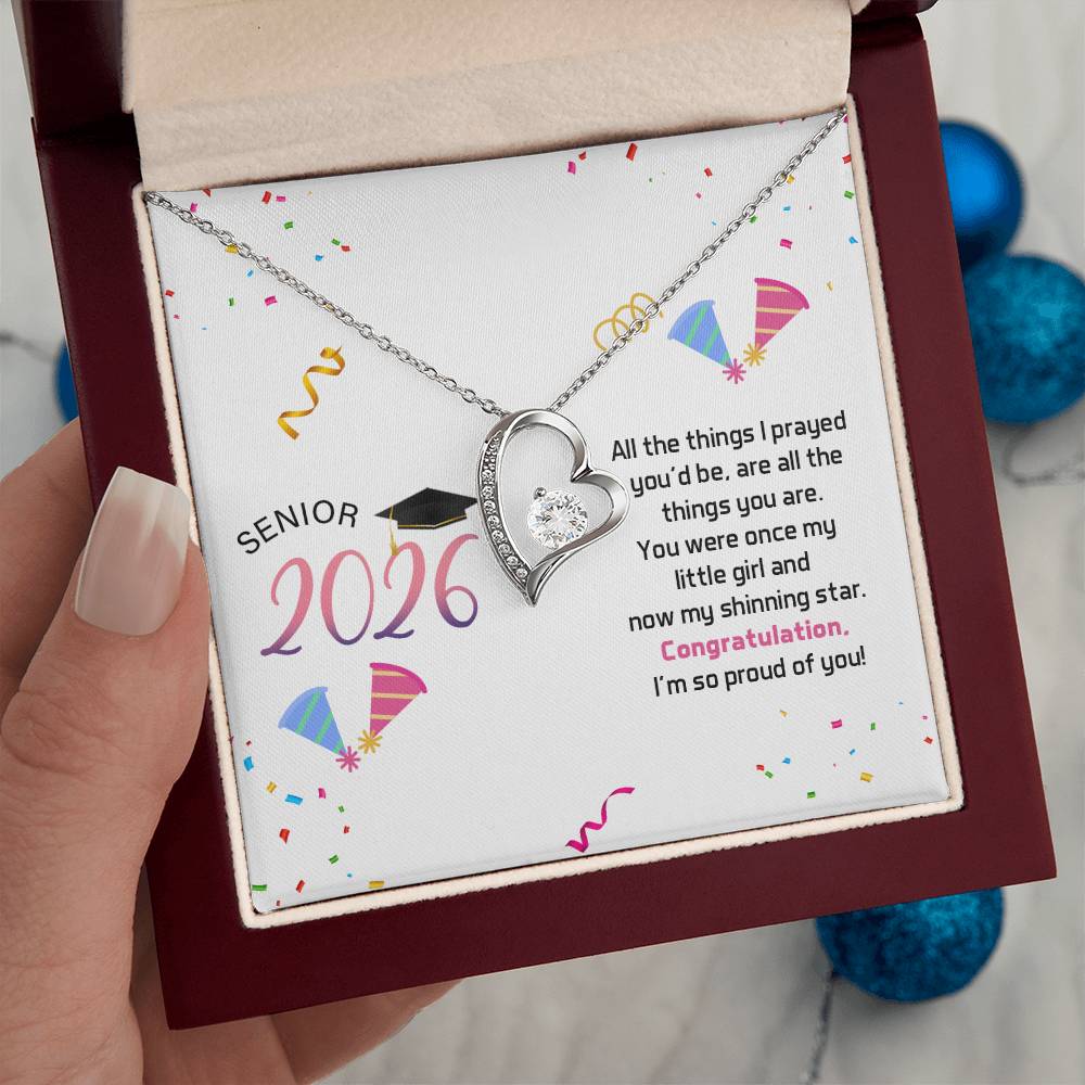 Forever Love Necklace - Senior Graduation, Gift for Daughter