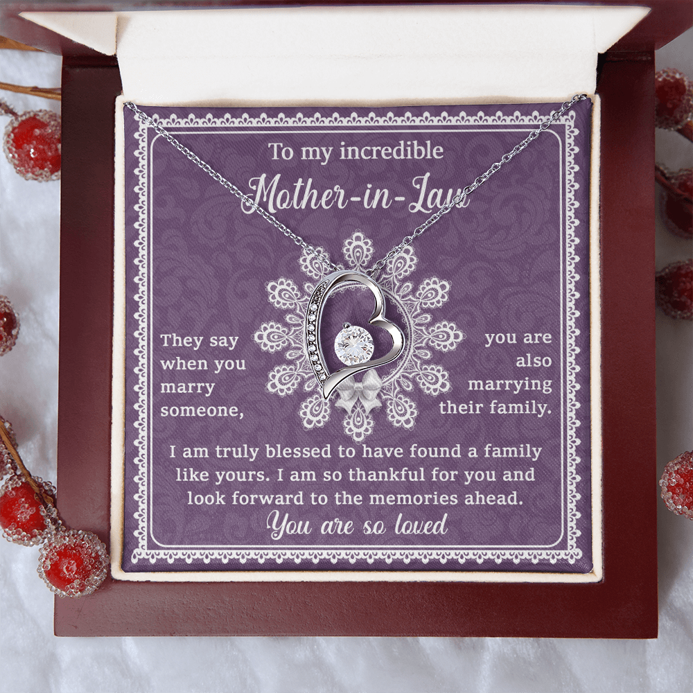 Forever Love Necklace – Mother - in - Law Love Gift - TreasuredTale