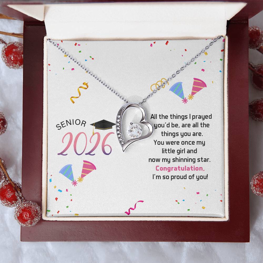 Forever Love Necklace - Senior Graduation, Gift for Daughter
