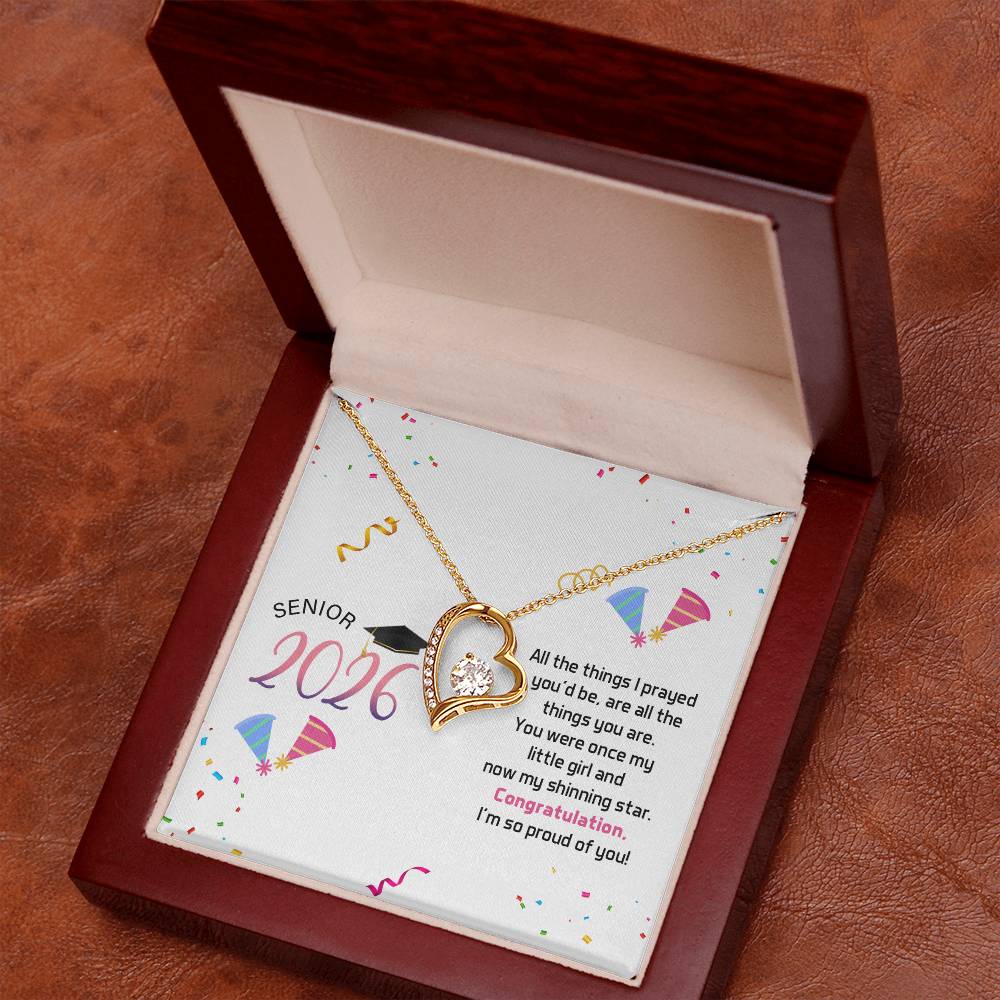 Forever Love Necklace - Senior Graduation, Gift for Daughter