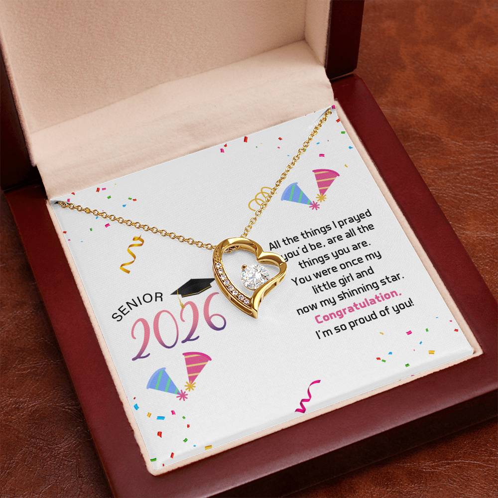 Forever Love Necklace - Senior Graduation, Gift for Daughter